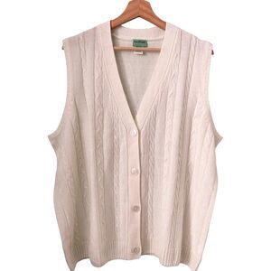 Vintage Sara Morgan Front Button Cardigan Vest in Size XX